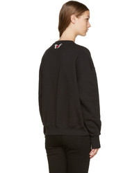 schwarzer bestickter Pullover von Alexander McQueen