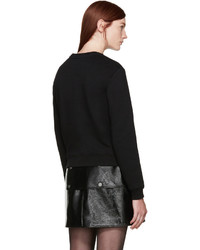 schwarzer bestickter Pullover von Carven