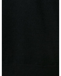 schwarzer bestickter Pullover von Moschino