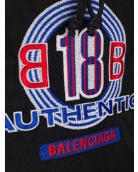 schwarzer bestickter Rucksack von Balenciaga