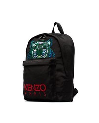 schwarzer bestickter Rucksack von Kenzo