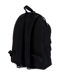 schwarzer bestickter Segeltuch Rucksack von Saint Laurent