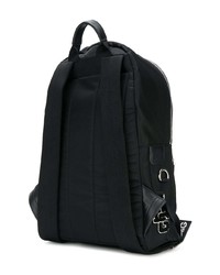 schwarzer bestickter Segeltuch Rucksack von Dolce & Gabbana