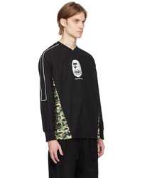 schwarzer Camouflage Pullover mit einem Rundhalsausschnitt von BAPE