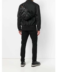 schwarzer Camouflage Segeltuch Rucksack von McQ Alexander McQueen