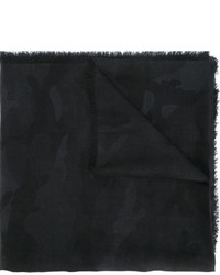 schwarzer Camouflage Seideschal von Valentino Garavani