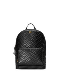 schwarzer Rucksack mit Chevron-Muster