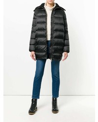 schwarzer Daunenmantel von Moncler