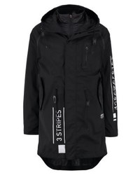 schwarzer Düffelmantel von adidas
