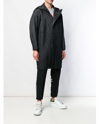 schwarzer Düffelmantel von Homme Plissé Issey Miyake