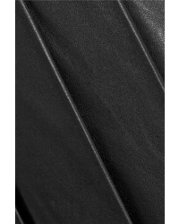 schwarzer Leder Minirock mit Falten von Belstaff