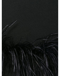 schwarzer Federnmantel von Moschino