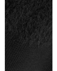 schwarzer flauschiger Pullover mit einem Rundhalsausschnitt von Burberry