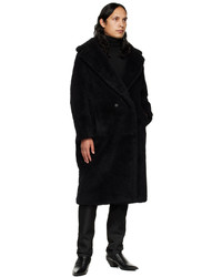 schwarzer Fleece-Mantel von Max Mara