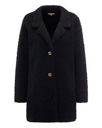 schwarzer Fleece-Mantel von myMo