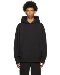 schwarzer Fleece-Pullover mit einem Kapuze von adidas Originals