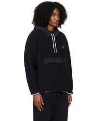 schwarzer Fleece-Pullover mit einem Kapuze von NIKE JORDAN