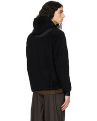 schwarzer Fleece-Pullover mit einem Kapuze von Snow Peak