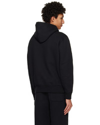 schwarzer Fleece-Pullover mit einem Kapuze von Polo Ralph Lauren