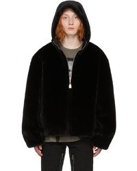 schwarzer Fleece-Pullover mit einem Kapuze von Givenchy