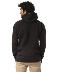 schwarzer Fleece-Pullover mit einem Kapuze von LAKEVILLE MOUNTAIN