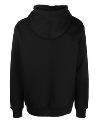 schwarzer Fleece-Pullover mit einem Kapuze von Calvin Klein Jeans