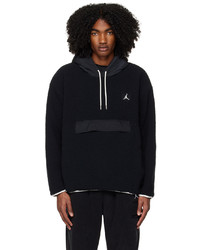 schwarzer Fleece-Pullover mit einem Kapuze von NIKE JORDAN