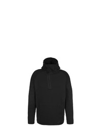 schwarzer Fleece-Pullover mit einem Kapuze von Nike Sportswear