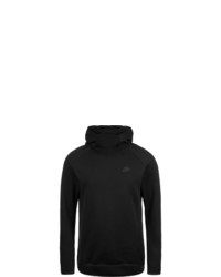 schwarzer Fleece-Pullover mit einem Kapuze von Nike Sportswear
