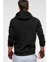 schwarzer Fleece-Pullover mit einem Kapuze von Under Armour