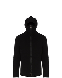 schwarzer Fleece-Pullover mit einem Kapuze von Vexed Generation