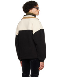 schwarzer Fleece-Pullover mit einem Reißverschluss am Kragen von Isabel Marant