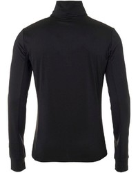 schwarzer Fleece-Pullover mit einem Reißverschluss am Kragen von Brunotti