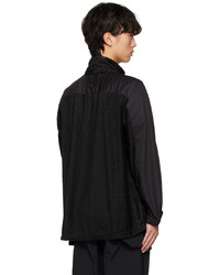 schwarzer Fleece-Pullover mit einem Reißverschluß von CMF Outdoor Garment