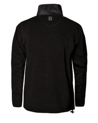 schwarzer Fleece-Pullover mit einem Reißverschluß von CODE-ZERO