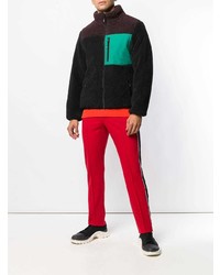 schwarzer Fleece-Pullover mit einem Reißverschluß von Kenzo