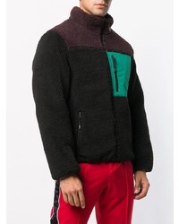 schwarzer Fleece-Pullover mit einem Reißverschluß von Kenzo