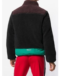 schwarzer Fleece-Pullover mit einem Reißverschluß von Kenzo