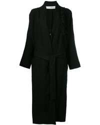 schwarzer Mantel mit Fransen von Isabel Benenato