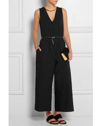 schwarzer gepunkteter Jumpsuit