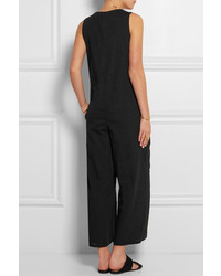 schwarzer gepunkteter Jumpsuit