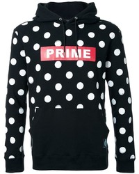 schwarzer gepunkteter Pullover mit einem Kapuze von GUILD PRIME
