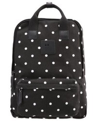 schwarzer gepunkteter Segeltuch Rucksack von Even&Odd