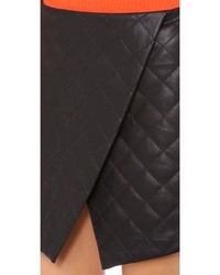 schwarzer gesteppter Leder Minirock von Finders Keepers