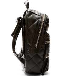 schwarzer gesteppter Leder Rucksack von Marc by Marc Jacobs