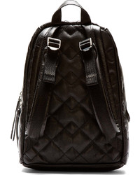 schwarzer gesteppter Leder Rucksack von Marc by Marc Jacobs