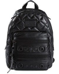 schwarzer gesteppter Leder Rucksack von Marc by Marc Jacobs