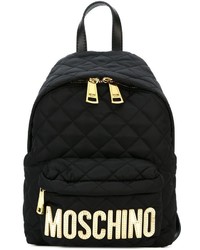 schwarzer gesteppter Nylon Rucksack von Moschino