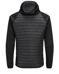 schwarzer gesteppter Pullover mit einem Kapuze von Jack & Jones