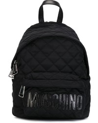 schwarzer gesteppter Rucksack von Moschino